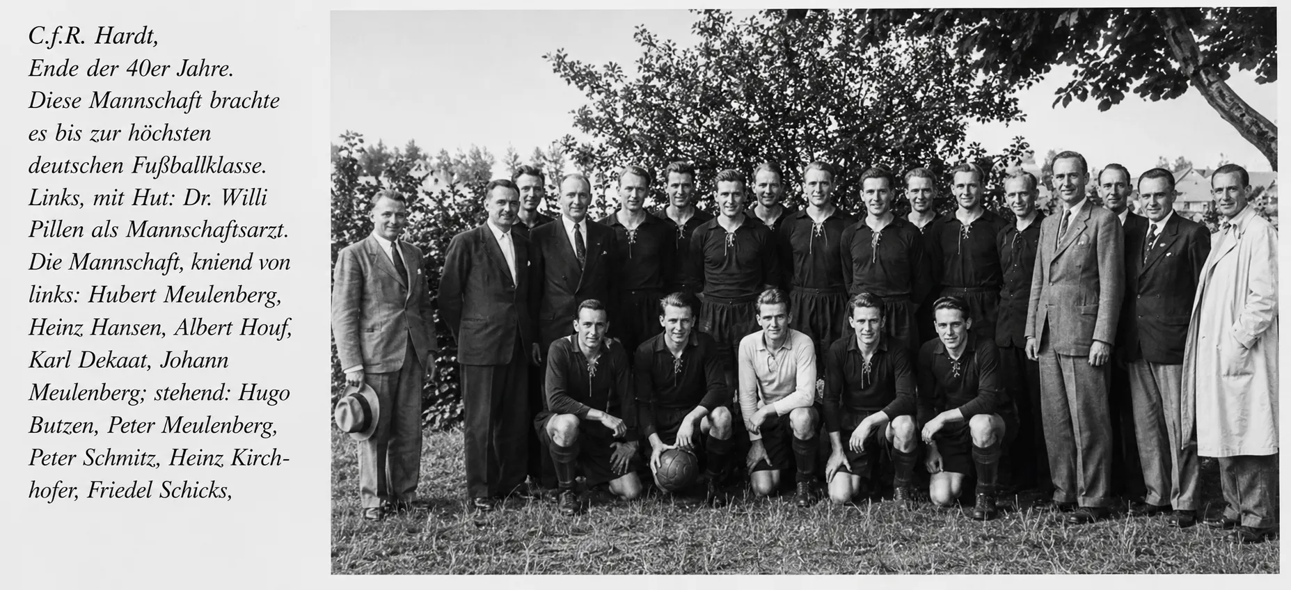 Historische Mannschaft Ende der 1940er Jahre